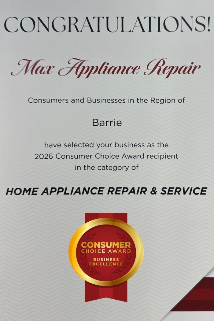 Appliance repair Consumer choice award winner 2026
