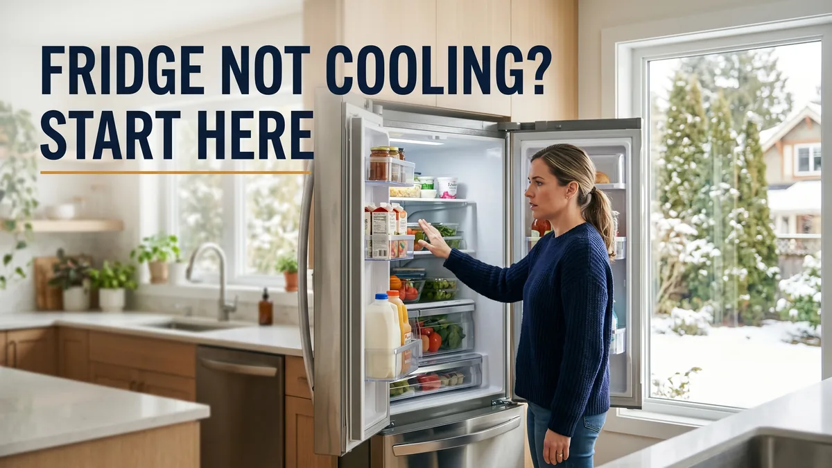 Refrigerator not cooling, a homeowner checking the temperature inside an open stainless steel fridge