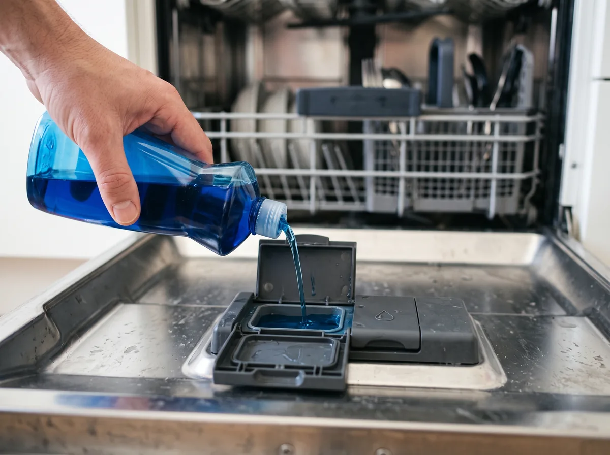 Rinse aid allows hard water to sheet off dishes easily