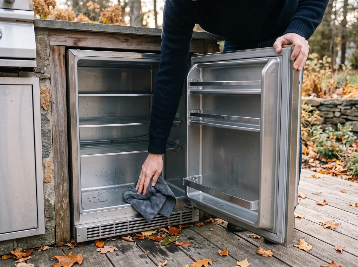 How to winterize outdoor appliances including an outdoor fridge
